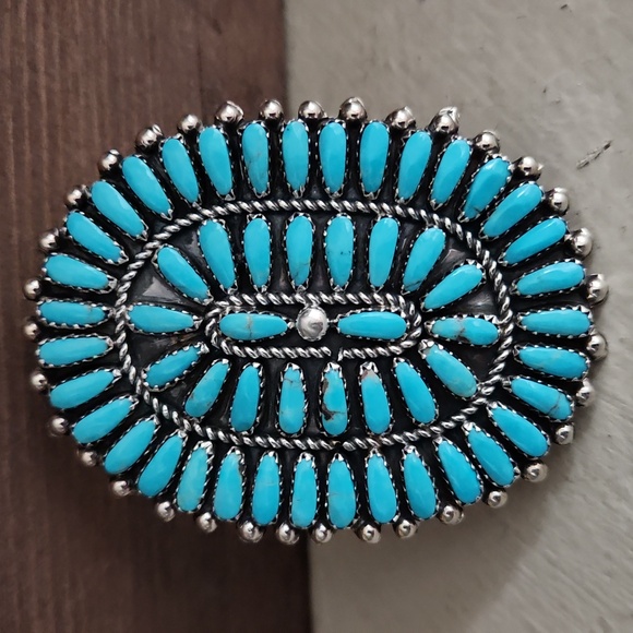 Stunning Large Native American Zuni Turquoise Cluster Pendant ππ©Ά - Picture 11 of 11